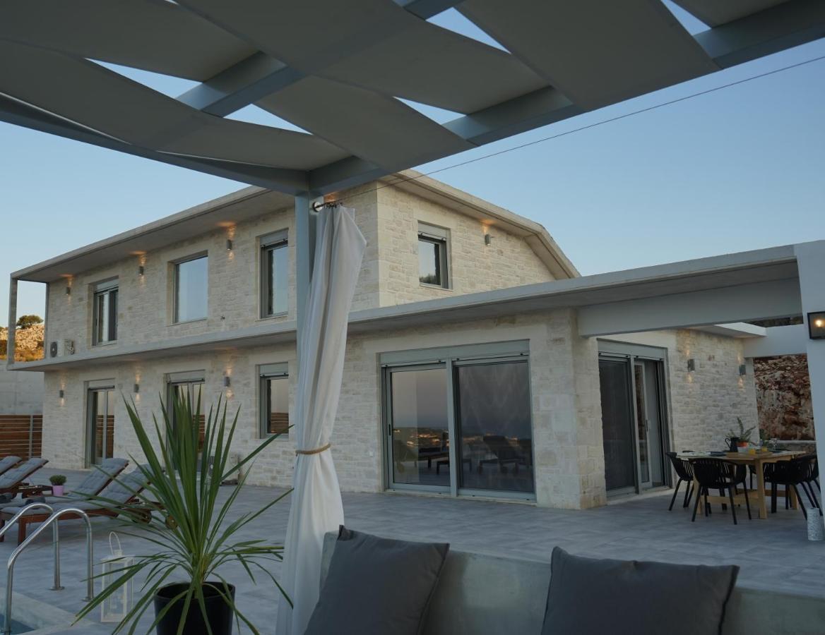 Eva Villas West With Infinity Pool & And Panoramic Sea View Gerani  Exterior photo
